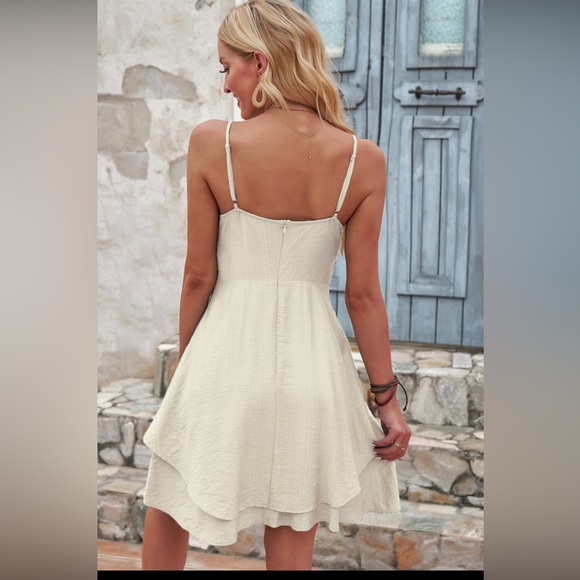 Cupshe wrap front linin dress - Picture 2 of 3